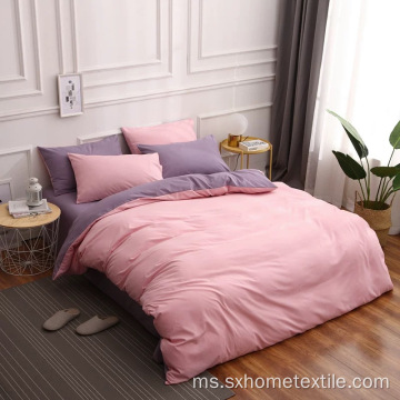 rumah menggunakan warna pepejal set duvet